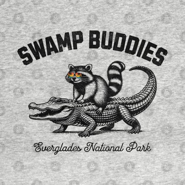 Swamp Buddies Raccoon Aligator Everglades National Park by susanne.haewss@googlemail.com